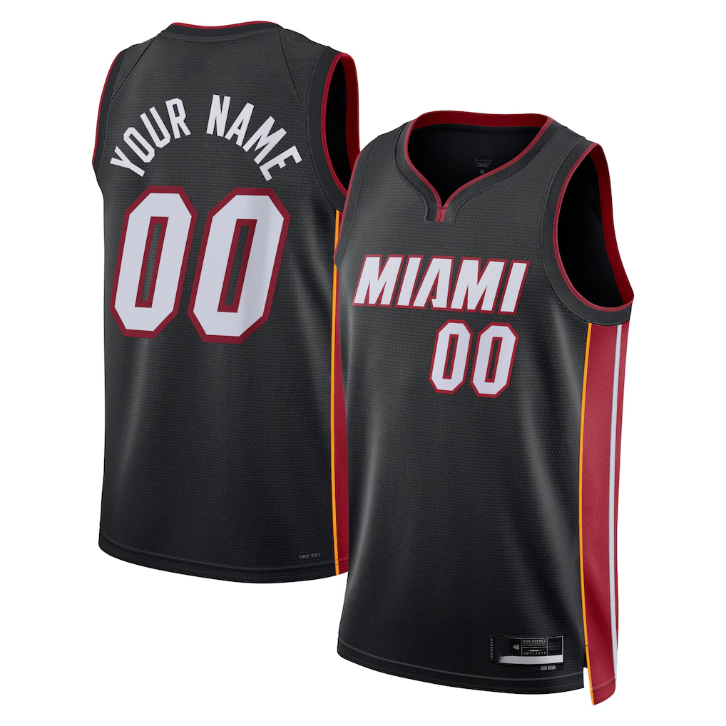 Choea Custom M.Heat Black Swingman Jerseys - Icon Edition