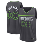 Choea Custom M.Timberwolves Anthracite Fast Break Stitched Jerseys- Icon Edition