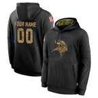 Choea Custom MN.Vikings Black Salute to Service Hoodies Limited Game Any Name & Numbers Stitched Jerseys