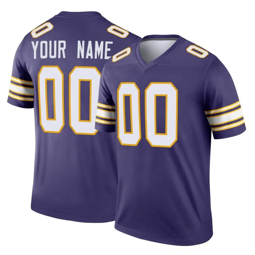Choea Custom MN.Vikings Purple Limited Classic Home Game Any Name & Numbers Stitched Jerseys