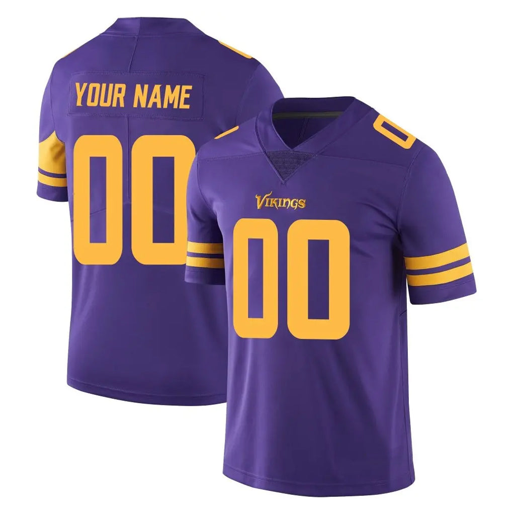 Choea Custom MN.Vikings Purple Limited Color Rush Home Game Any Name & Numbers Stitched Jerseys