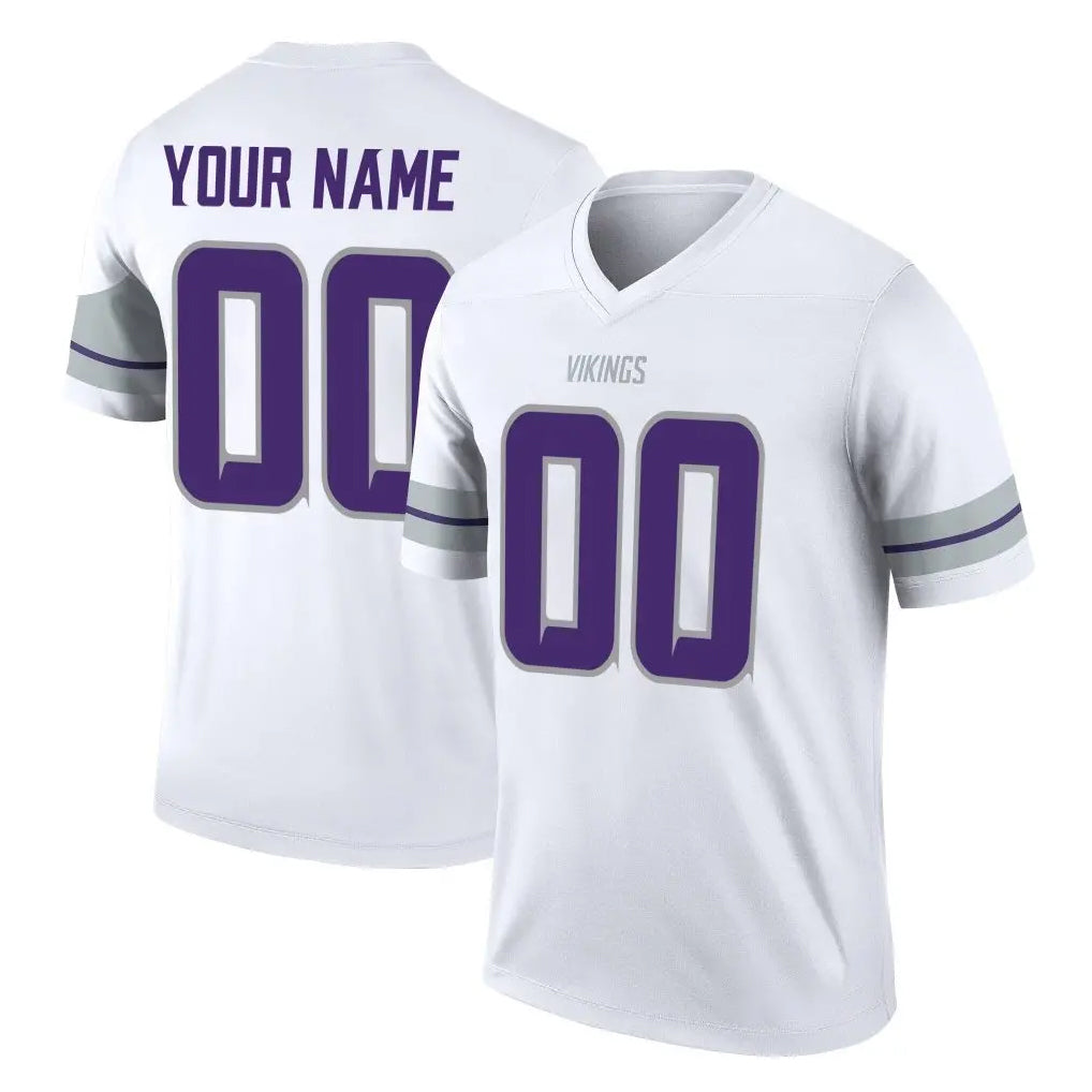 Choea Custom MN.Vikings White Alternate Legend Home Game Any Name & Numbers Stitched Jerseys