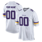 Choea Custom MN.Vikings White Home Game Any Name & Numbers Stitched Jerseys