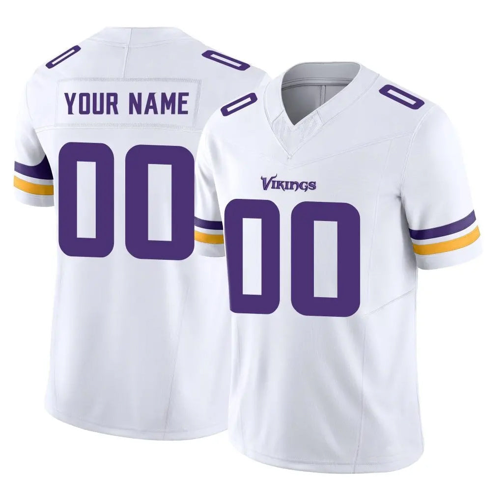 Choea Custom MN.Vikings White Limited Vapor F.U.S.E. Home Game Any Name & Numbers Stitched Jerseys