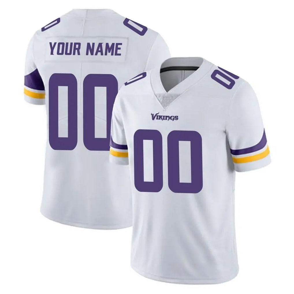Choea Custom MN.Vikings White Limited Vapor Untouchable Home Game Any Name & Numbers Stitched Jerseys
