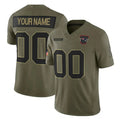 Choea Custom NE.Patriots Olive 2025 Salute To Service Limited Any Name & Numbers Stitched Jerseys