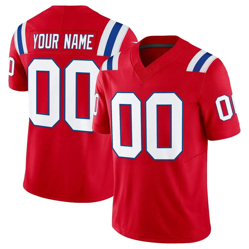 Choea Custom NE.Patriots Red Limited Vapor F.U.S.E. Home Game Any Name & Numbers Stitched Jerseys