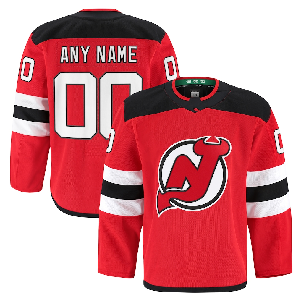 Choea Custom N.Jersey Devils Red Home Authentic Pro Jerseys