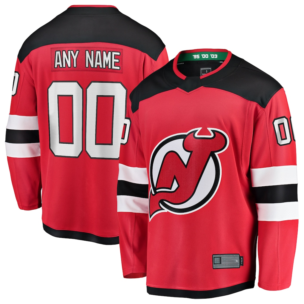 Choea Custom N.Jersey Devils Red Home Breakaway Jerseys