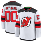 Choea Custom N.Jersey Devils White Away Premium Jerseys