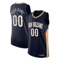 Choea Custom NO.Pelicans Navy 2021-2022 Diamond Authentic Stitched Jerseys- Icon Edition