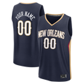 Choea Custom NO.Pelicans Navy Fast Break Stitched Jerseys- Icon Edition