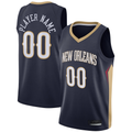 Choea Custom NO.Pelicans Navy Swingman Stitched Jerseys- Icon Edition