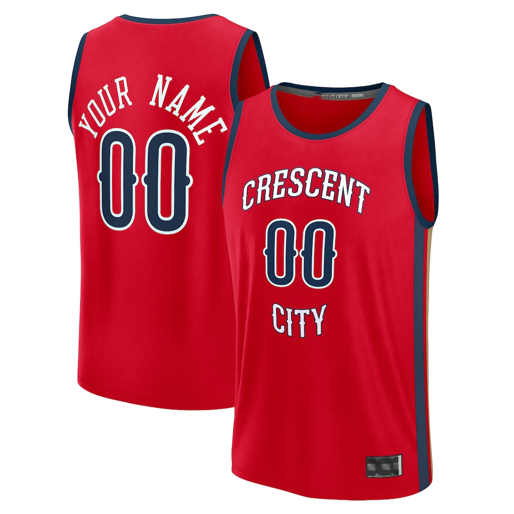 Choea Custom NO.Pelicans Red Fast Break Stitched Jerseys- Statement Edition