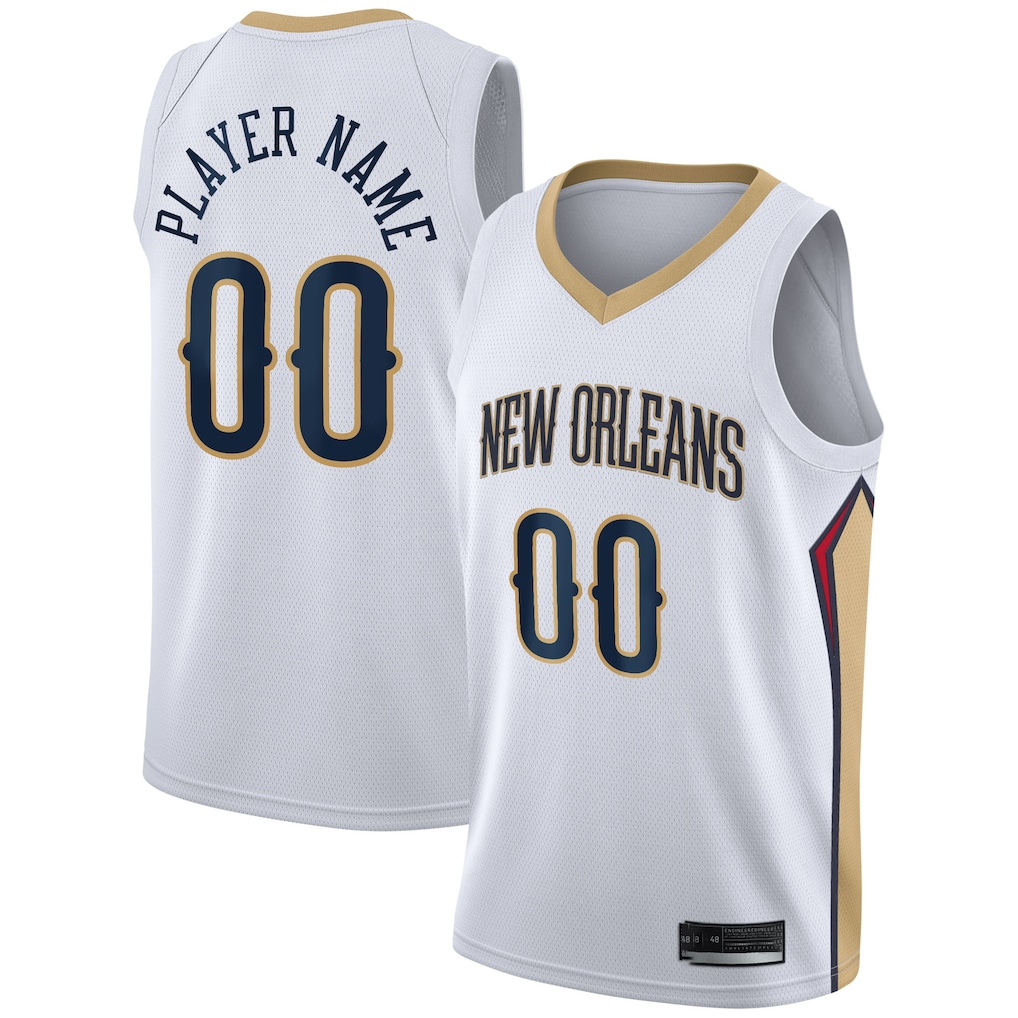 Choea Custom NO.Pelicans White 2020-2021 Swingman Stitched Jerseys- Association Edition