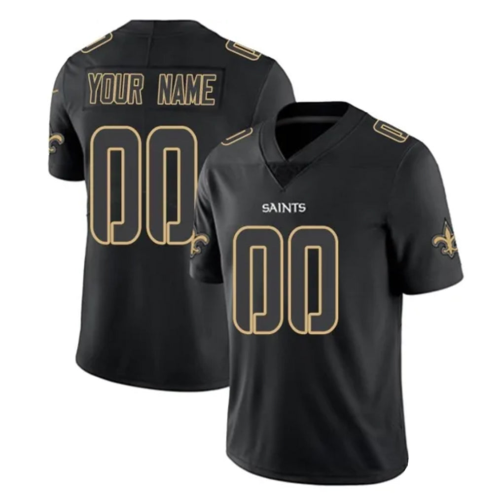 Choea Custom NO.Saints Black Impact Limited Home Game Any Name & Numbers Stitched Jerseys