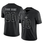 Choea Custom NO.Saints Black Limited Reflective Home Game Any Name & Numbers Stitched Jerseys