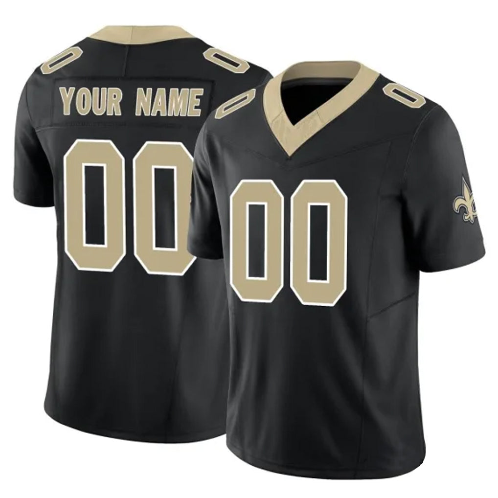 Choea Custom NO.Saints Black Limited Vapor F.U.S.E. Home Game Any Name & Numbers Stitched Jerseys