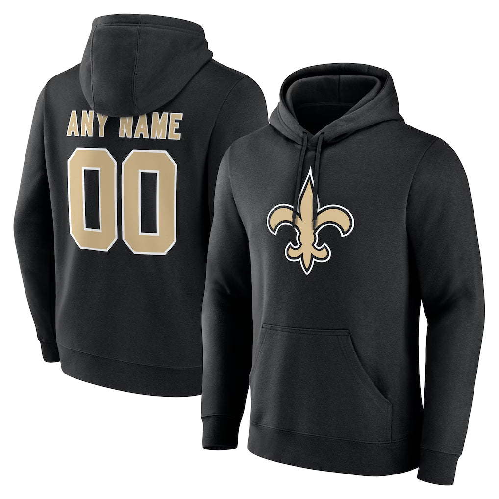 Choea Custom NO.Saints Black Pullover Hoodies Limited Any Name & Numbers Stitched Jerseys