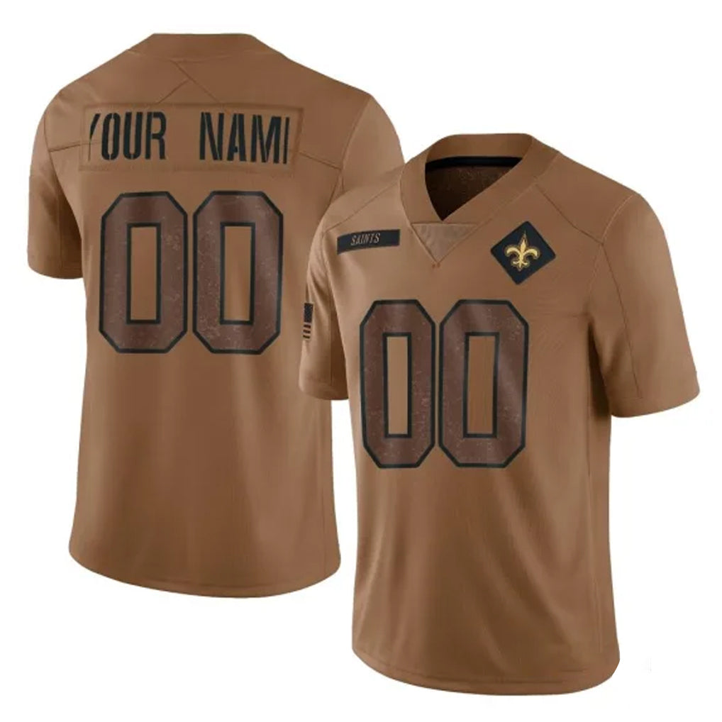 Choea Custom NO.Saints Brown Salute To Service Limited Any Name & Numbers Stitched Jerseys