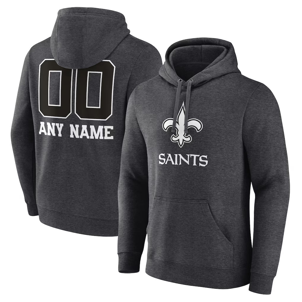 Choea Custom NO.Saints Gray Pullover Hoodies Limited Any Name & Numbers  Stitched Jerseys