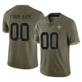 Choea Custom NO.Saints Olive Salute To Service Limited Any Name & Numbers Stitched Jerseys