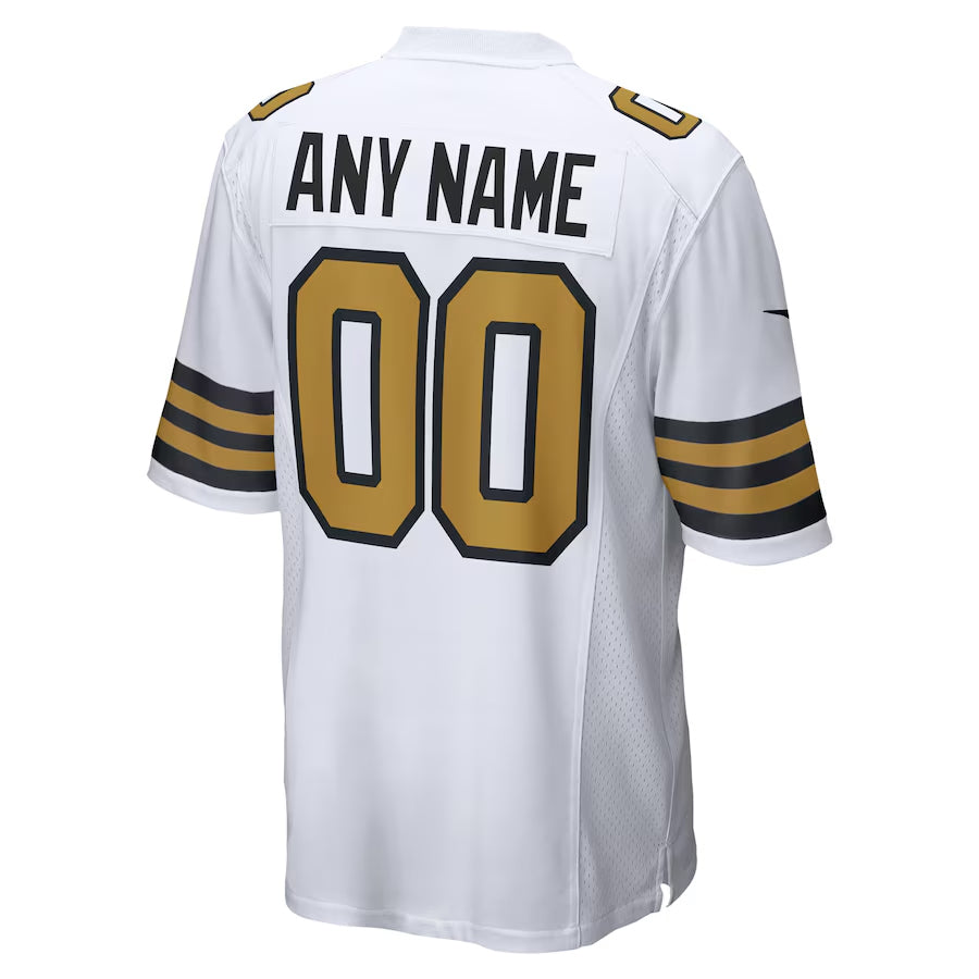 Choea Custom NO.Saints White Alternate Game Stitched Jerseys