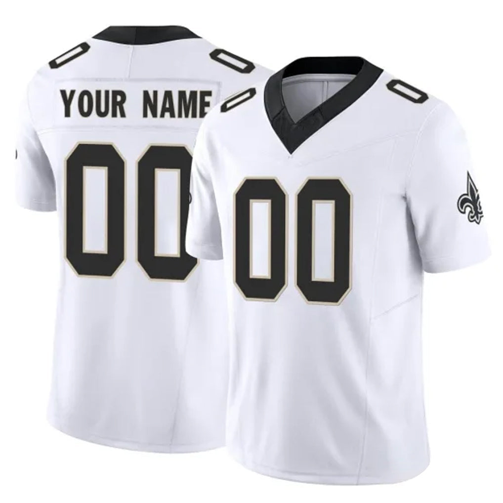 Choea Custom NO.Saints White Limited Vapor F.U.S.E. Home Game Any Name & Numbers Stitched Jerseys