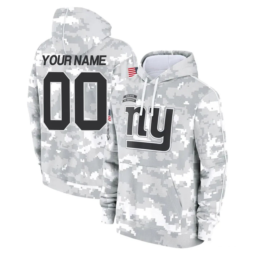 Choea Custom NY.Giants Arctic Camo Salute to Service Pullover Hoodies Limited Game Any Name & Numbers Stitched Jerseys