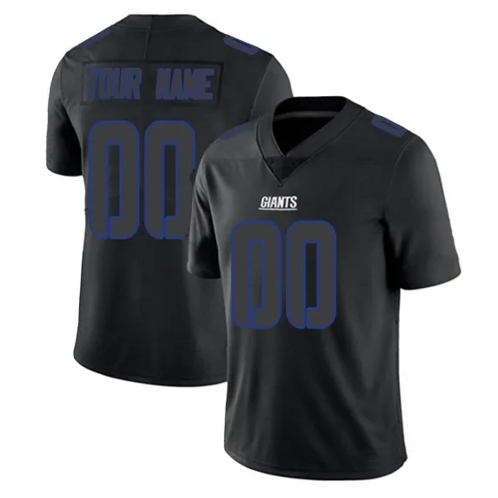 Choea Custom NY.Giants Black Impact Limited Home Game Any Name & Numbers Stitched Jerseys