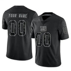 Choea Custom NY.Giants Black Limited Reflective Home Game Any Name & Numbers Stitched Jerseys