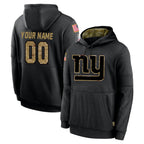 Choea Custom NY.Giants Black Salute to Service Hoodies Limited Game Any Name & Numbers Stitched Jerseys
