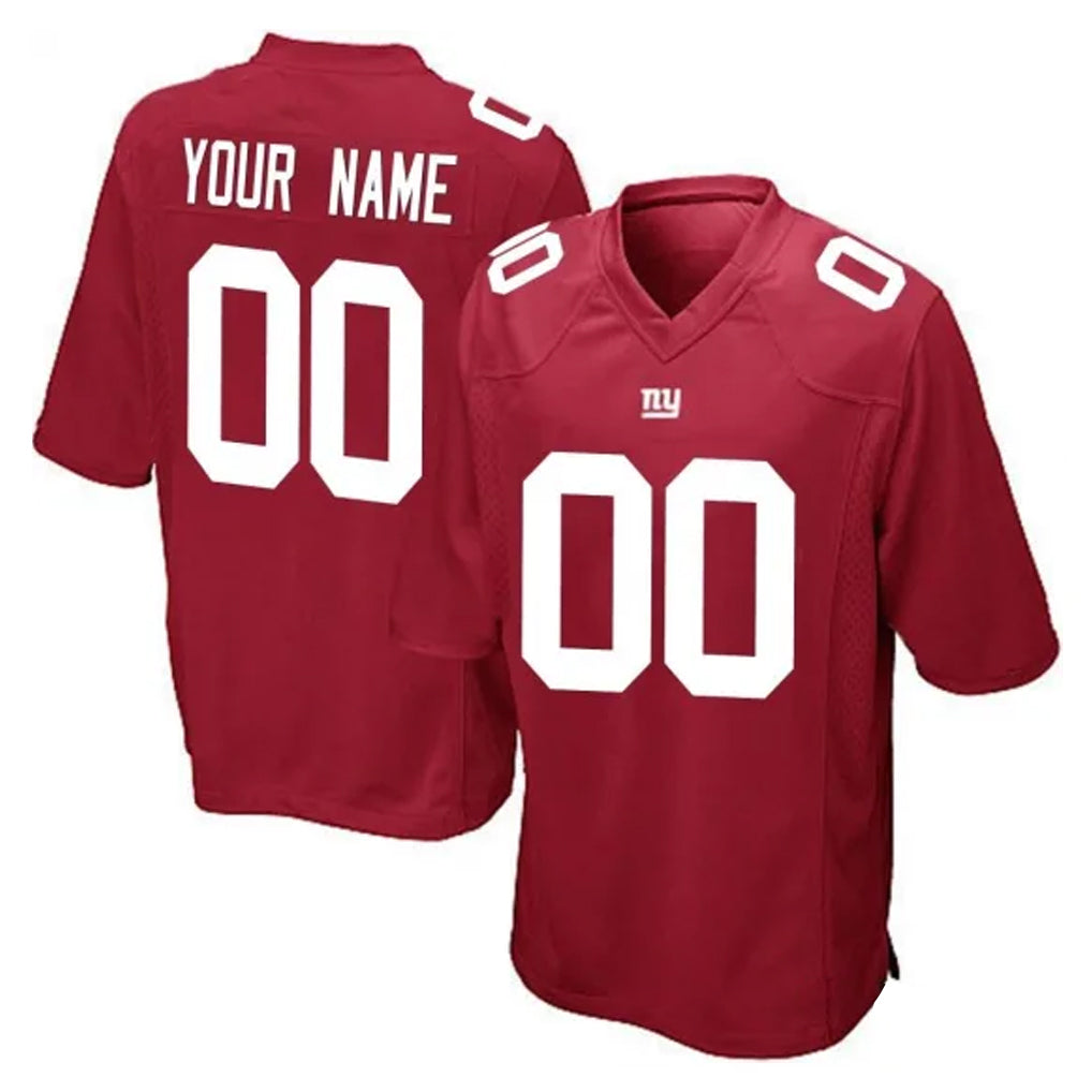 Choea Custom NY.Giants Red Home Game Any Name & Numbers Stitched Jerseys