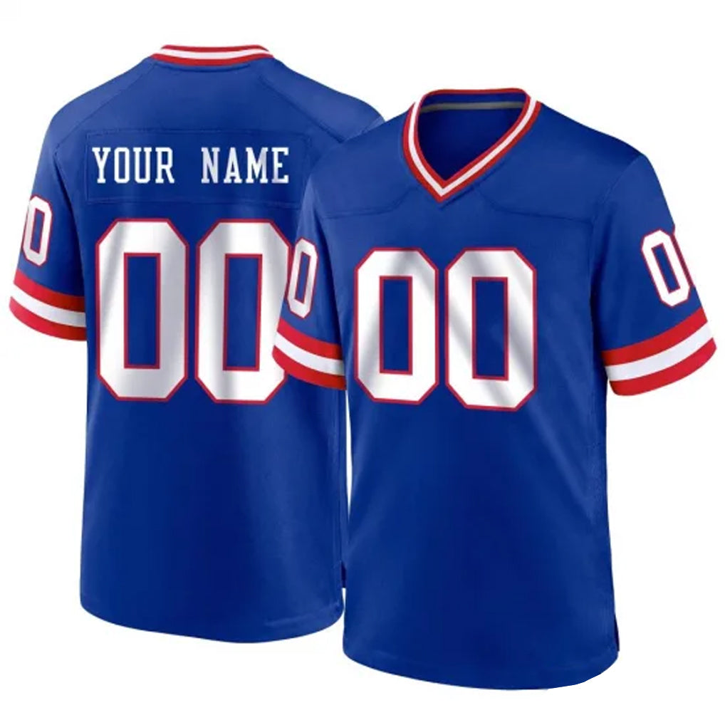 Choea Custom NY.Giants Royal Classic Home Game Any Name & Numbers Stitched Jerseys