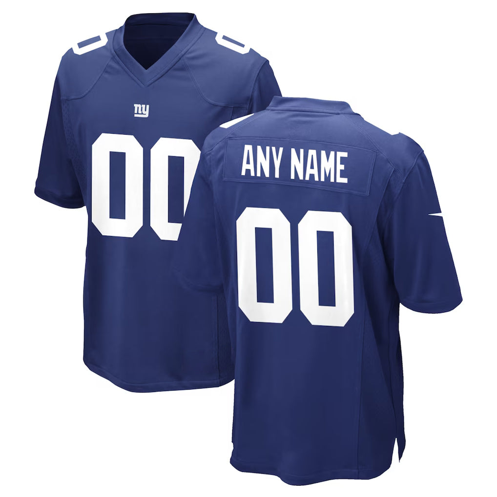 Choea Custom NY.Giants Royal Home Game Any Name & Numbers Stitched Jerseys