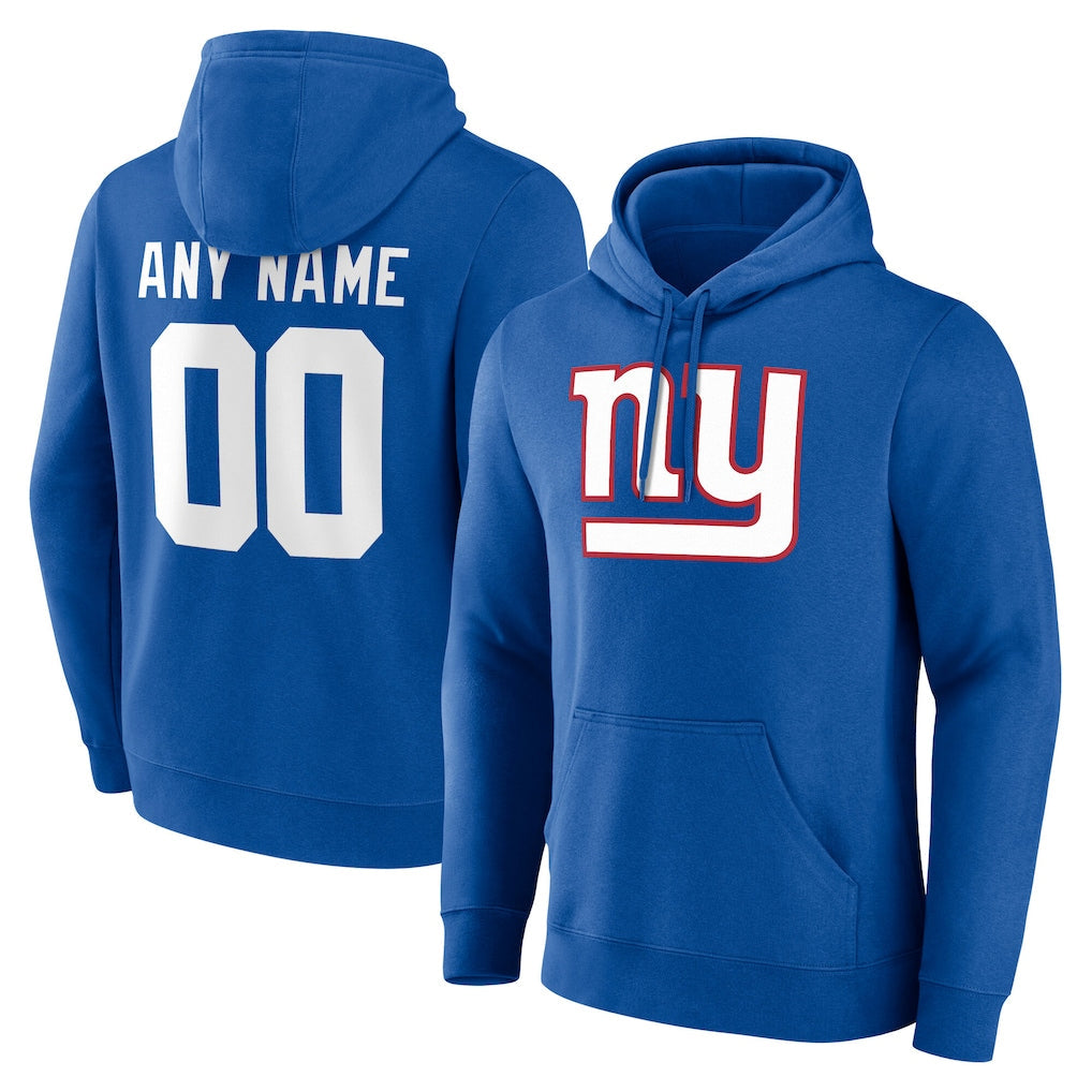 Choea Custom NY.Giants Royal Pullover Hoodies Limited Game Any Name & Numbers Stitched Jerseys