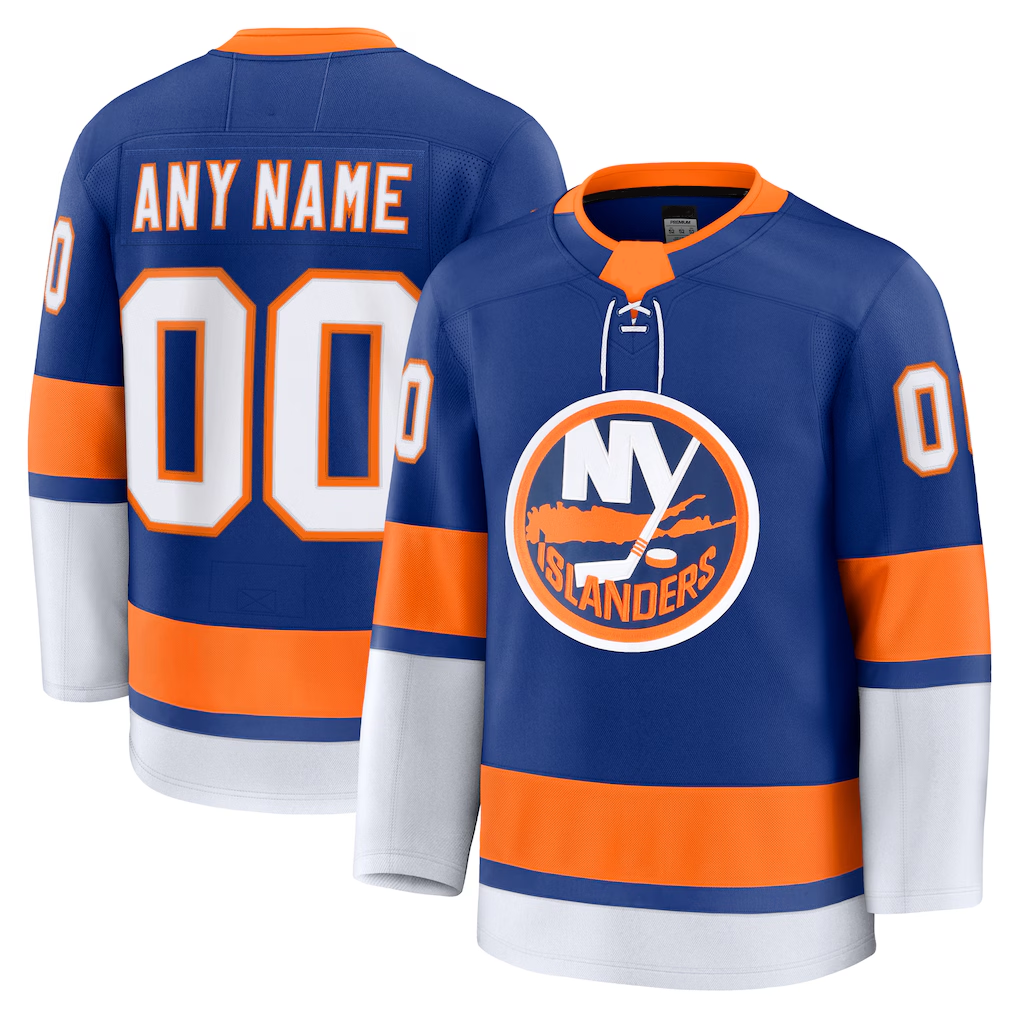 Choea Custom NY.Islanders Royal Home Premium Jerseys