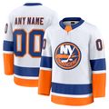 Choea Custom NY.Islanders White Away Premium Jerseys