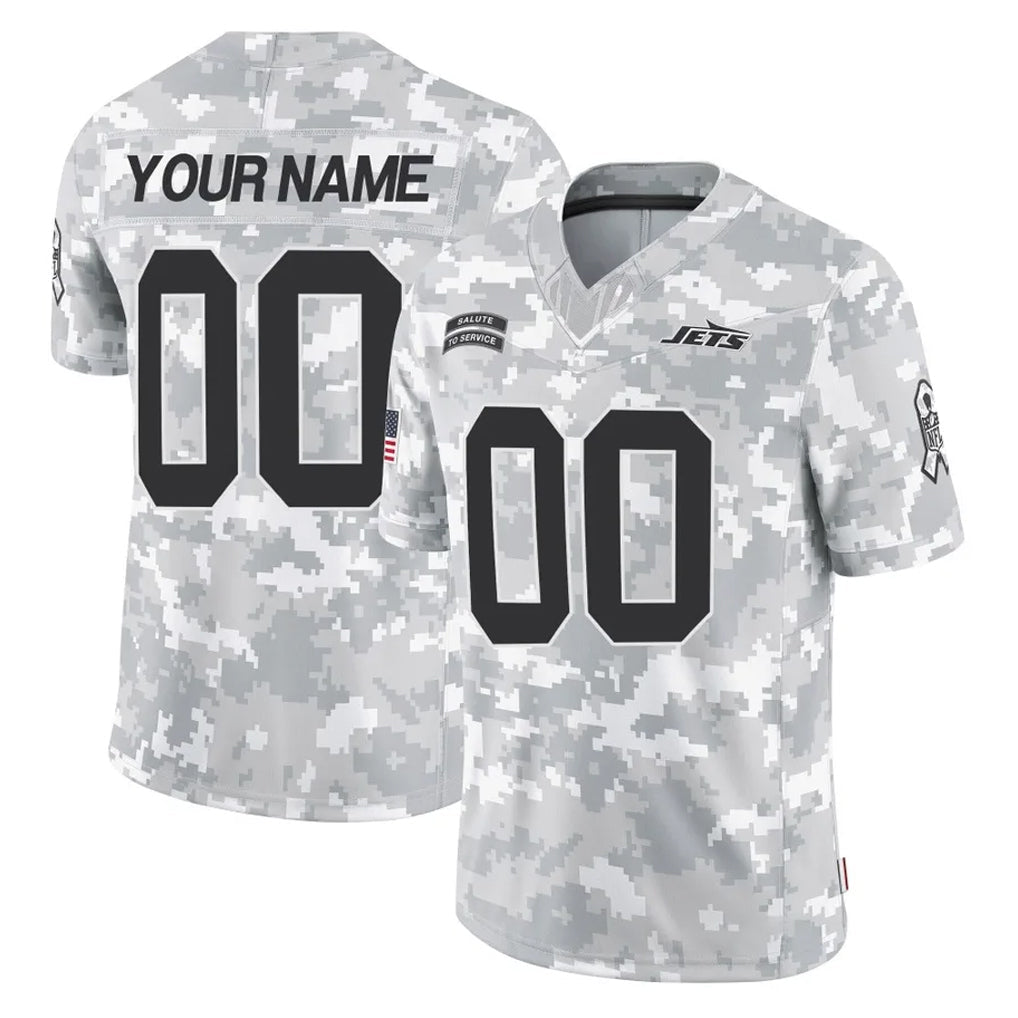 Choea Custom NY.Jets Arctic Camo Salute to Service Limited Game Any Name & Numbers Stitched Jerseys