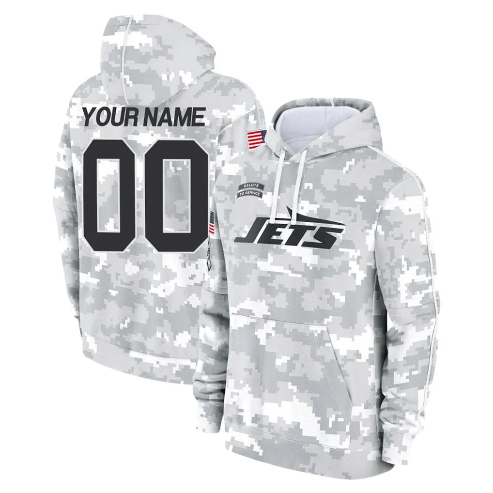 Choea Custom NY.Jets Arctic Camo Salute to Service Pullover Hoodies Limited Game Any Name & Numbers Stitched Jerseys