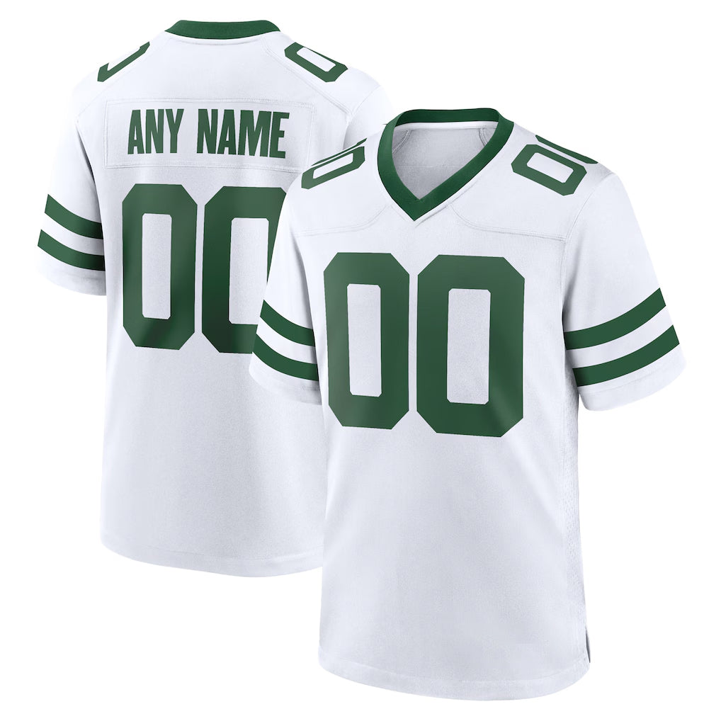 Choea Custom NY.Jets White Legacy Home Game Any Name & Numbers Stitched Jerseys