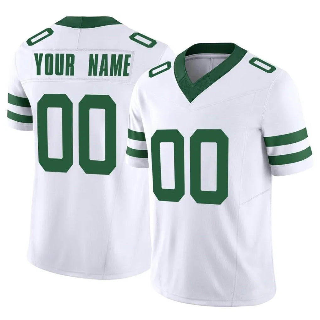 Choea Custom NY.Jets White Legacy Limited Vapor F.U.S.E. Home Game Any Name & Numbers Stitched Jerseys