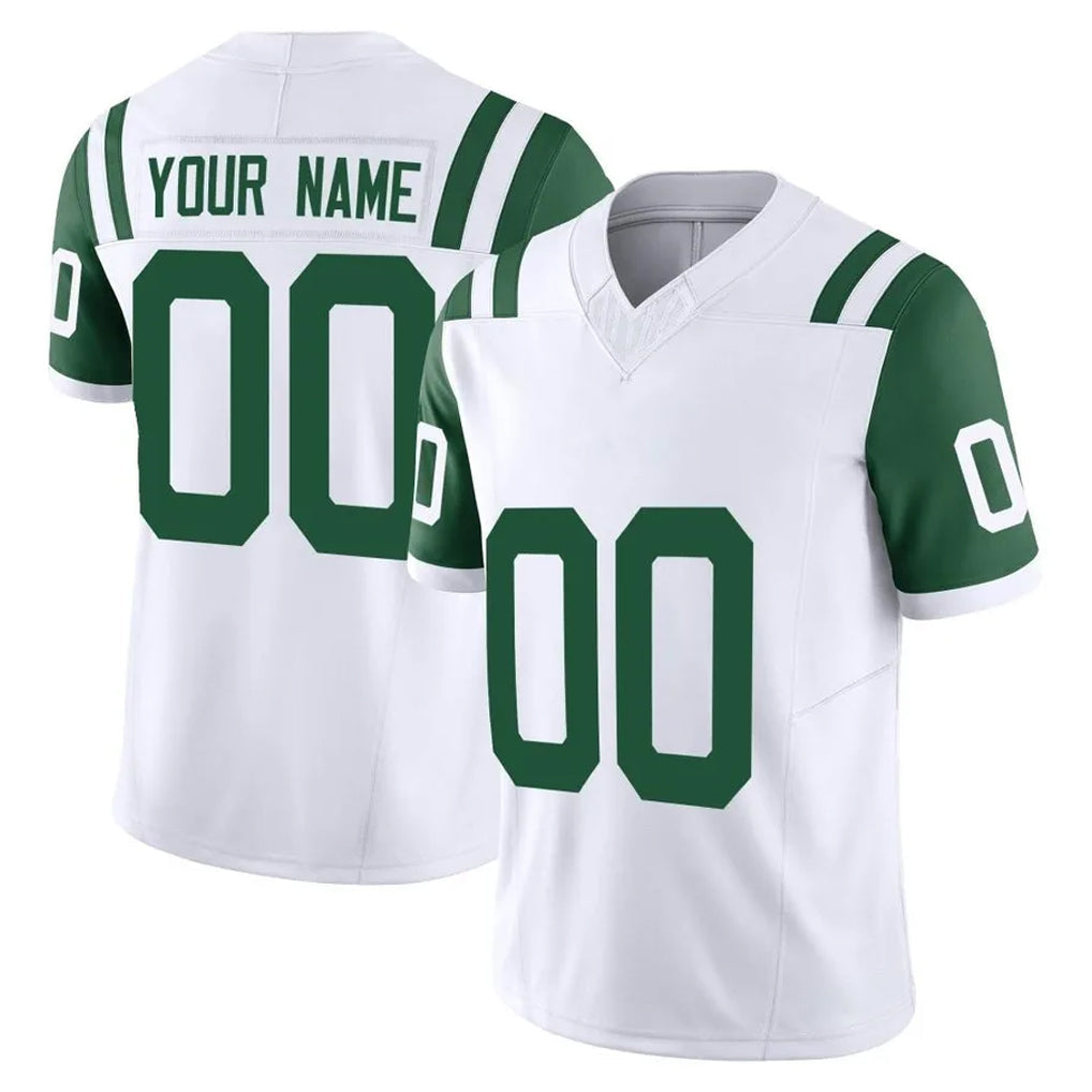 Choea Custom NY.Jets White Limited Classic Vapor F.U.S.E. Home Game Any Name & Numbers Stitched Jerseys