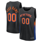 Choea Custom NY.Knicks  Black Fast Break Jerseys - Icon Edition