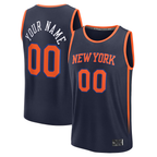 Choea Custom NY.Knicks  Navy Fast Break Jerseys - Statement Edition