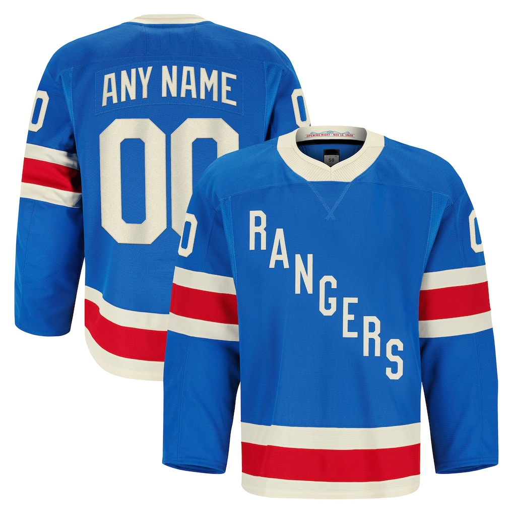 Choea Custom NY.Rangers Blue Centennial Authentic Pro Jerseys