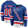 Choea Custom NY.Rangers Blue Home Breakaway Jerseys