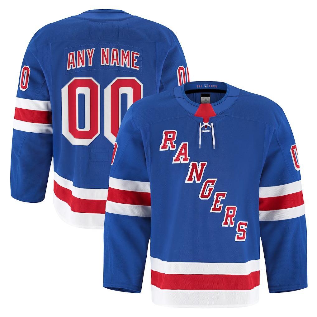 Choea Custom NY.Rangers Royal Home Authentic Pro Jerseys