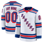 Choea Custom NY.Rangers White Away Premium Jerseys