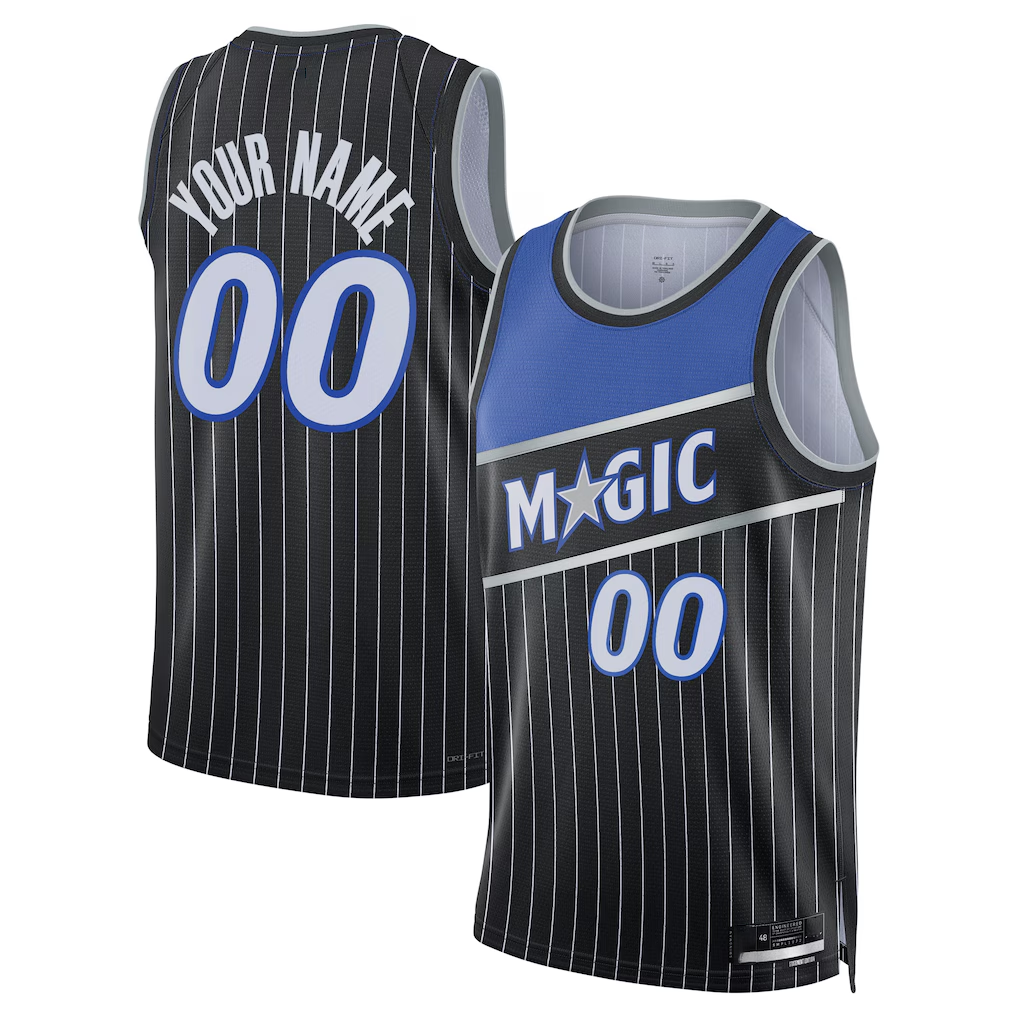 Choea Custom O.Magic Black Swingman Jerseys - Statement Edition